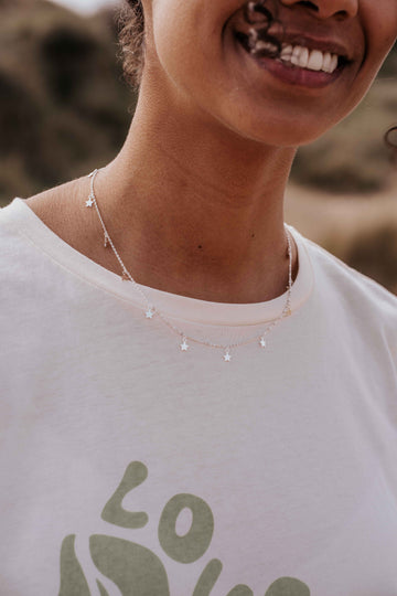 Sterling Silver Mini Star Necklace Wisteria London